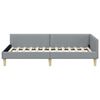 vidaXL Corner Bed Frame with Headboard Light Grey 100 x 200 cm Fabric