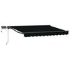 vidaXL Manual Awning Frame with LEDs Black and Anthracite 3 x 2.5 m