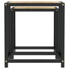 vidaXL Tea Tables 2 pcs MDF Black and Yellow