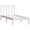 vidaXL Bed Frame without Mattress White Single Solid Wood
