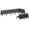 vidaXL Garden Sofa Set with Cushion Anthracite Steel