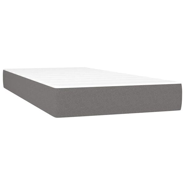 vidaXL Pocket Spring Bed Mattress Grey 120 x 190 cm Polyester