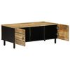 vidaXL Coffee Table Black 100x54x40 cm Solid Rough Wood Mango