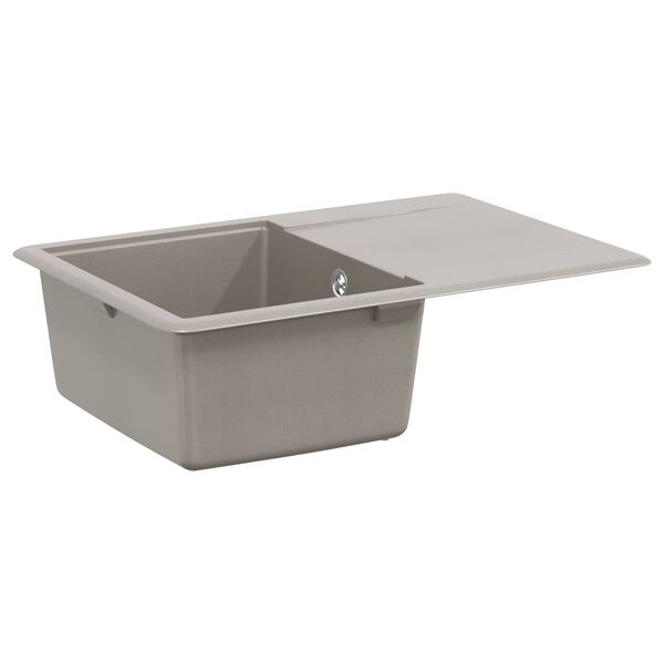 vidaXL Sink Grey 670 x 460 mm 80% Quartz and 20% Resin