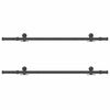 vidaXL Sliding Door Hardware Kit 305 cm Steel Black