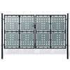 vidaXL Black Single Door Fence Gate 300x175 cm