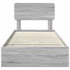 vidaXL Storage Bed Grey Sonoma 100 x 200 cm Engineered Wood