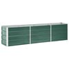 vidaXL Raised Bed | Green | Galvanised steel | Large | Raised Bed | Rectangular