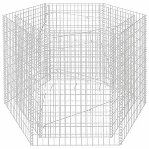 vidaXL Hexagonal Gabion Raised Bed 160x140x100 cm
