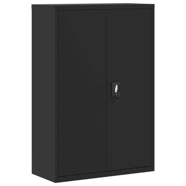 vidaXL File Cabinet Black 90x40x140 cm Steel