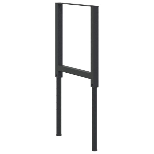 vidaXL Adjustable Work Bench Frames 2 pcs Metal 55x(69-95.5) cm Black