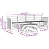 vidaXL Sofa Sets 5 pcs Natural Solid Acacia Wood