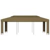 vidaXL Gazebo with Double Roof 3x6 m Taupe 180 g/m²