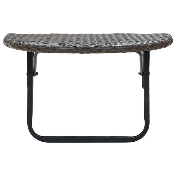 vidaXL Balcony Table Brown 60x60x40 cm Poly Rattan