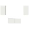vidaXL TV Cabinet Set Wall-mounted 6 pcs White Engineered Wood