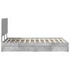 vidaXL Storage Bed Concrete Grey 135 x 190 cm Engineered Wood