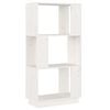 vidaXL Book Cabinet | White | Solid Pine Wood | Medium | Book Cabinet