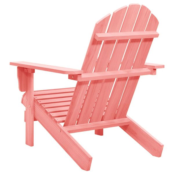 vidaXL Garden Adirondack Chair Solid Fir Wood Pink