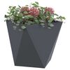 vidaXL Planter 2 pcs Anthracite 50 x 50 x 50 cm Steel