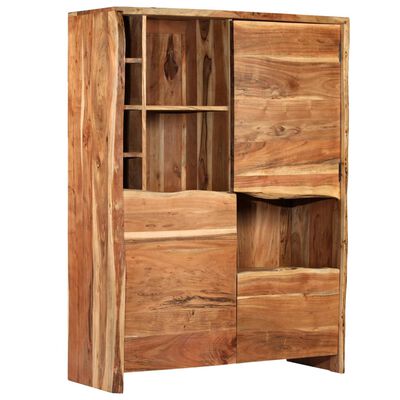 vidaXL Wine Cabinet Solid Acacia Wood Live Edges 100x40x137 cm