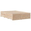 vidaXL Bed Frame without Mattress with Drawers 160x200 cm Solid Wood Pine
