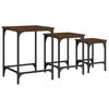 vidaXL Nesting Coffee Tables 3 pcs Brown Oak Engineered Wood
