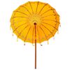 vidaXL Balinese Parasol Yellow (180-190) x 260 cm Cotton and Wood