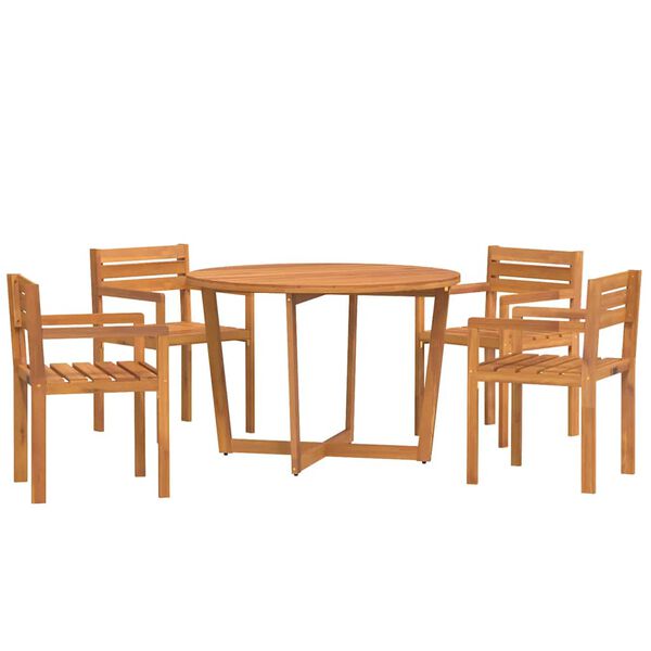vidaXL 5 Piece Garden Dining Set Solid Wood Acacia