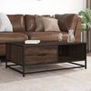vidaXL Coffee Table Brown Oak 90x57x35 cm Engineered Wood and Metal
