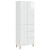 vidaXL Cabinet Set 2 pcs High Gloss White 66 x 34.5 x 90 cm