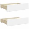 vidaXL Bed Drawers 2 pcs White Engineered Wood and Faux Leather