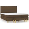 vidaXL Box Spring Bed with Mattress Dark Brown 160x200 cm Fabric