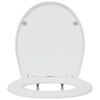 vidaXL Toilet Seat White 44.8 x 37.3 x 4.2 cm Duroplast