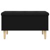 vidaXL Storage Bench Black 82x42x46 cm Engineered Wood