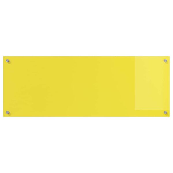 vidaXL Kitchen Backsplash 2 pcs Yellow 110 x 40 cm Tempered Glass