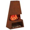 vidaXL Fire Pit Brown 60 x 35 x 100 cm Weathering Steel
