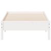 vidaXL Bed Frame without Mattress White 75x190 cm Small Single Solid Wood Pine