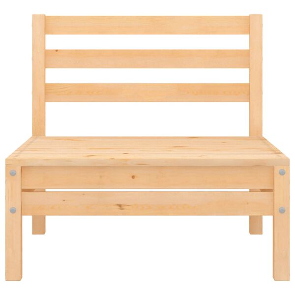 vidaXL Garden Middle Sofa Solid Wood Pine