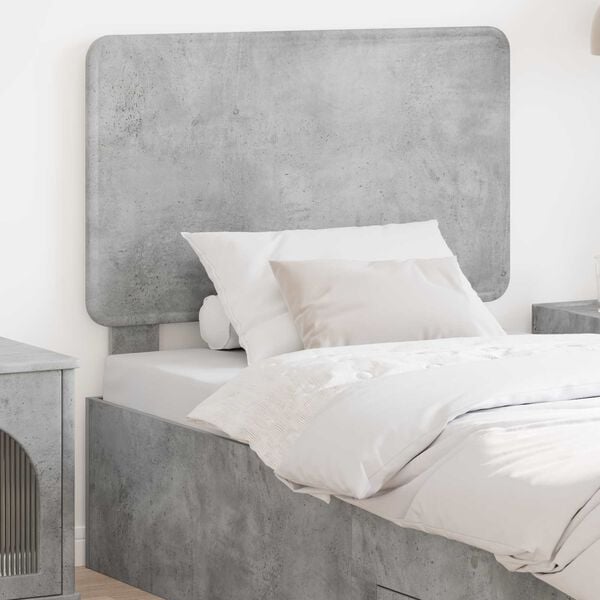 vidaXL Headboard with Headboard Concrete Grey 75 cm Engineered wood