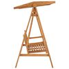 vidaXL Swing Bench 170 cm Solid Teak Wood