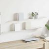 vidaXL Floating Shelf Wall-mounted 2 pcs White 100 x 9 x 2.5 cm Steel