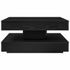 vidaXL Coffee Table 360-Degree Rotatable Black 70x70x34.5 cm