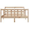 vidaXL Bed Frame without Mattress 150x200 cm King Size Solid Wood Pine