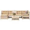 vidaXL 7 Piece Garden Sofa Set Solid Wood Pine