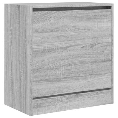 vidaXL Shoe Cabinet Grey Sonoma 60x34x63.5 cm Engineered Wood