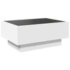vidaXL Coffee Table with LED White 70x50x30 cm Engineered Wood