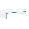 vidaXL TV Stand/Monitor Riser Glass Clear 70x30x13 cm