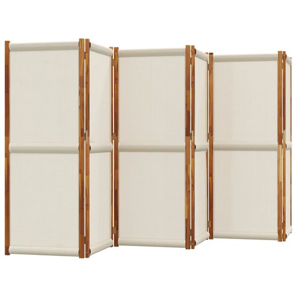 vidaXL 6-Panel Room Divider Light Grey 420x180 cm