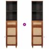 vidaXL Bathroom Cabinet 3 pcs Brown and Black Solid Mango Wood