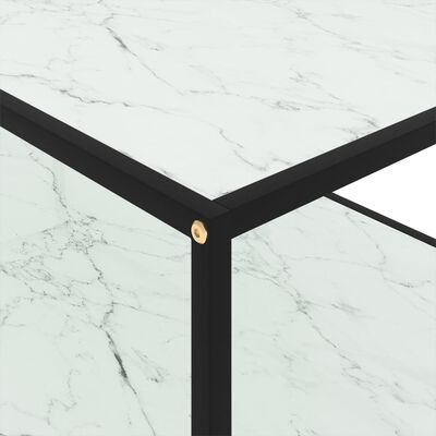 vidaXL Coffee Table White 120x60x35 cm Tempered Glass